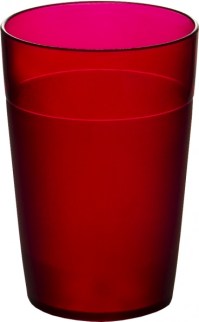 red frosted tumbler glass ideal for children